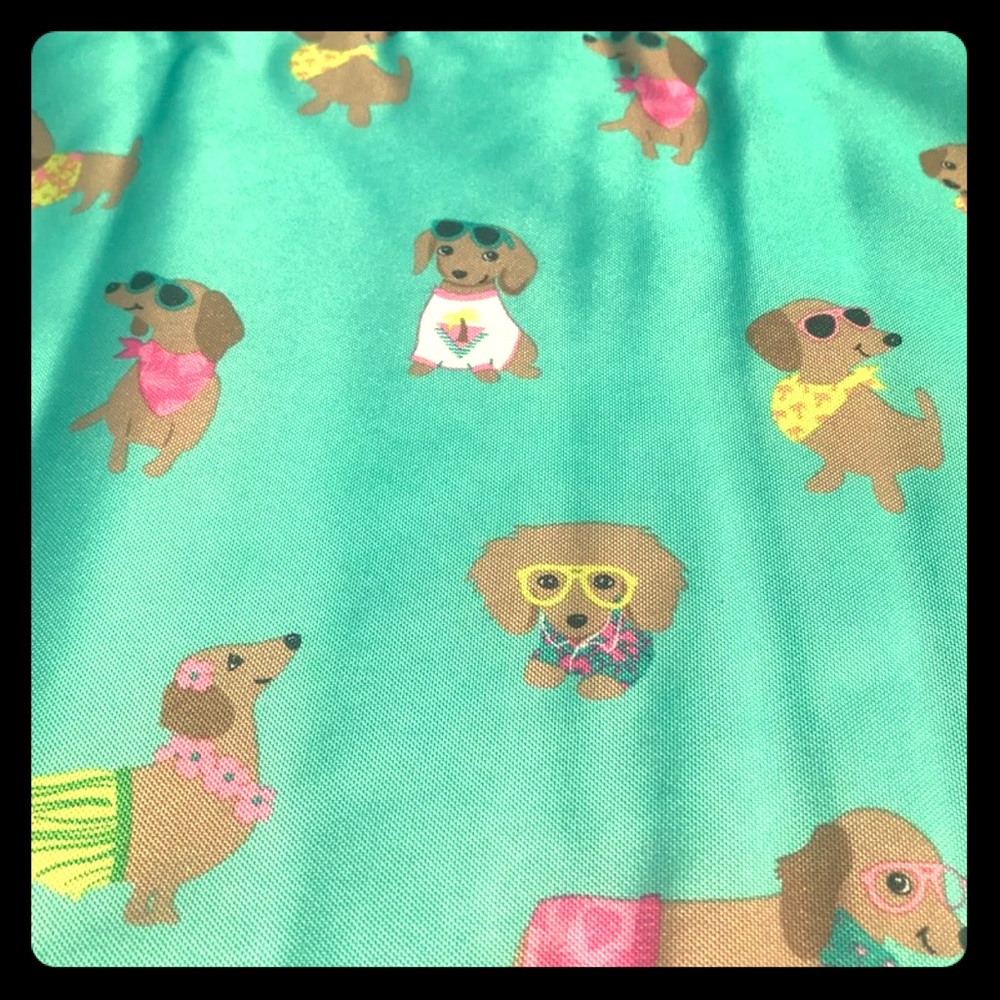 Dachshund reversible picnic blanket with carry bag